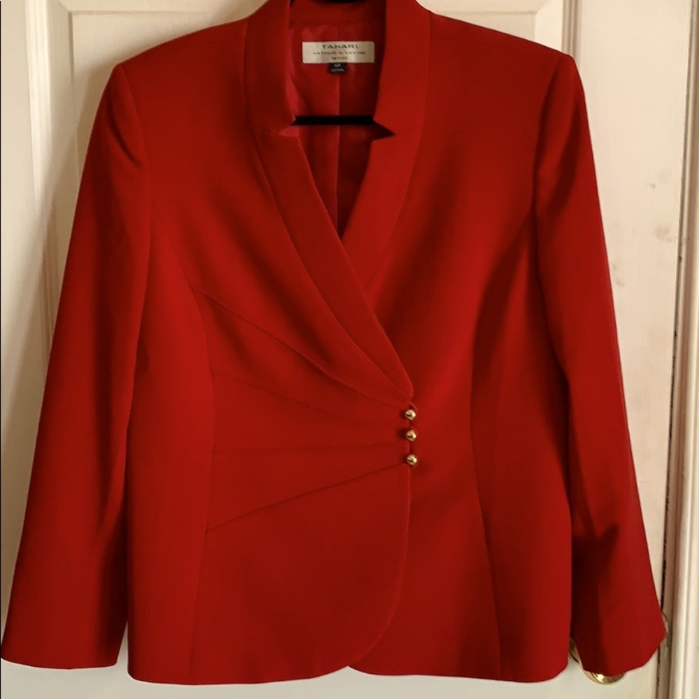 Tahari red blazer